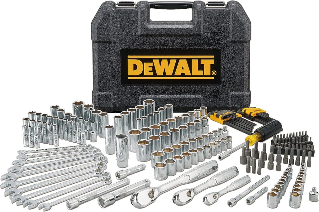 DEWALT Mechanics Tool Set, 1/4  3/8  1/2 Drive, SAE/Metric, 205-piece (DWMT81534)