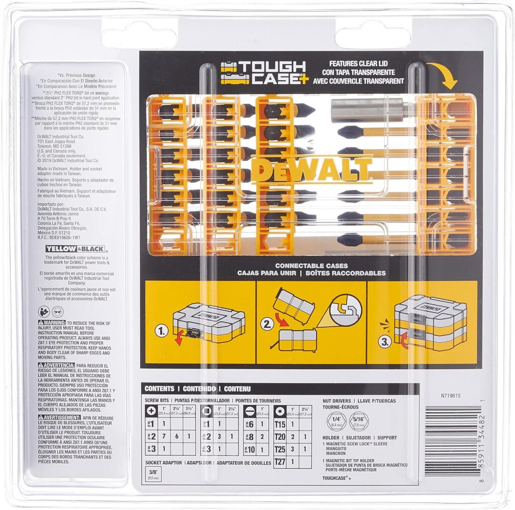 DEWALT Mechanics Tool Set, SAE and Metric, 1/2, 1/4, 3/8 Drive Sizes, 192-Piece (DWMT75049)