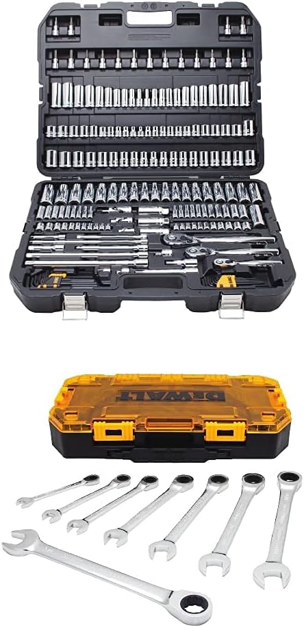 DEWALT Mechanics Tool Set, SAE and Metric, 1/2, 1/4, 3/8 Drive Sizes, 192-Piece (DWMT75049)