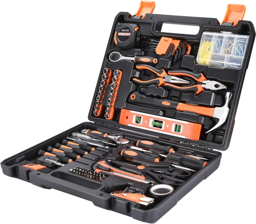 TOOLZILLA 57-Piece Home Mechanic Tool Set - Hand Tool Sets for Men - Tool Box Set - Basic Tool Kit with Storage Case for Household Repair, Home Improvement, and DIY: Tools  Home Improvement