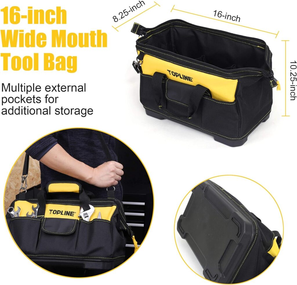 TOPLINE 467-Piece Household Home Tool Sets for Mechanics, 16-Inch Tool Bag with Heavy Duty Home Tool Kit Included, Tool Sets for Men, Tool Kits for Home General Maintenance, Basic Applications