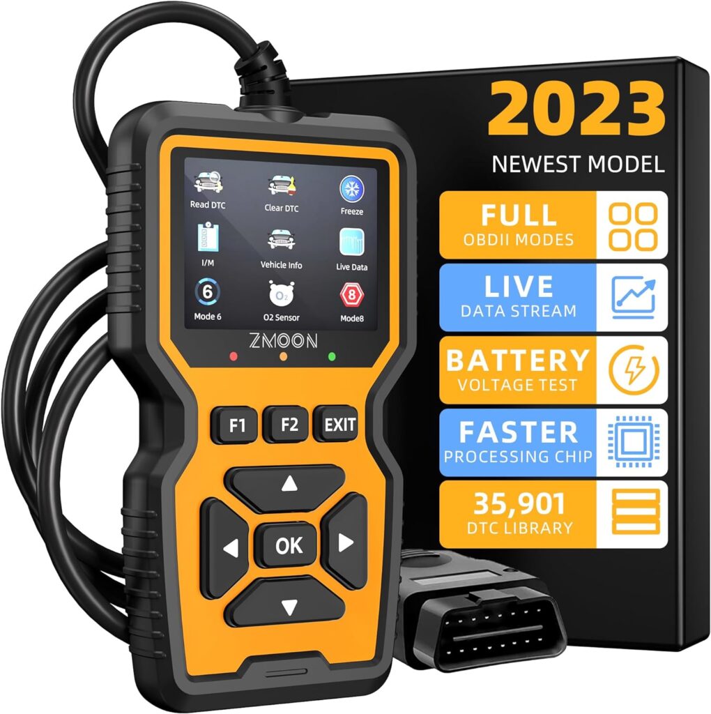 ZMOON ZM201 Professional OBD2 Scanner Diagnostic Tool, Enhanced Check Engine Code Reader with Reset OBDII/EOBD Car Diagnostic Scan Tools for All Vehicles After 1996, 2023 Upgraded